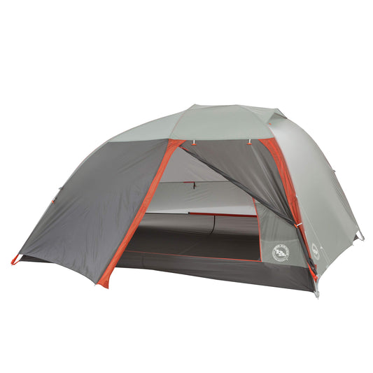 BIG AGNES Kupfersporn Zelt – 3 Personen, Silbergrau: Silbergraues Kuppelzelt bietet Wetterschutz und Schlafplatz beim Trekking.