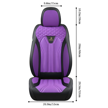 FLORICH Autositzbezüge Leder Universal 5-teilig - Schwarz-Rosa