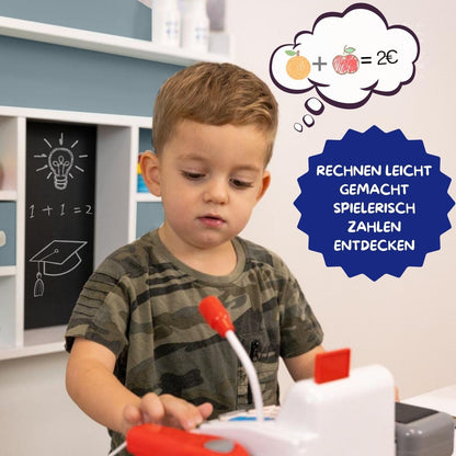 Coemo Kaufladen Nicola Kinder Kaufmannsladen aus Holz - Grau