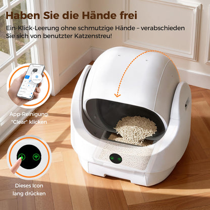 Ellenpent Katzenklo selbstreinigend offen – elektrische Katzentoilette