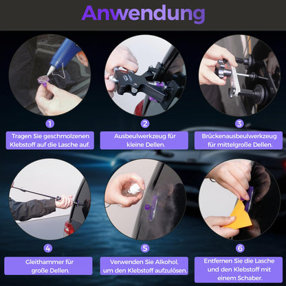 PDR Dellen Reparatur Set Auto – Gleithammer & Dellenlifter Kit