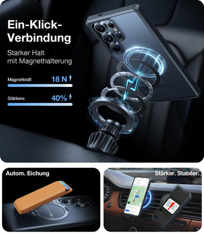 TORRAS Ostand Q3 Spin Hülle für Samsung Galaxy S25 Ultra Schwarz