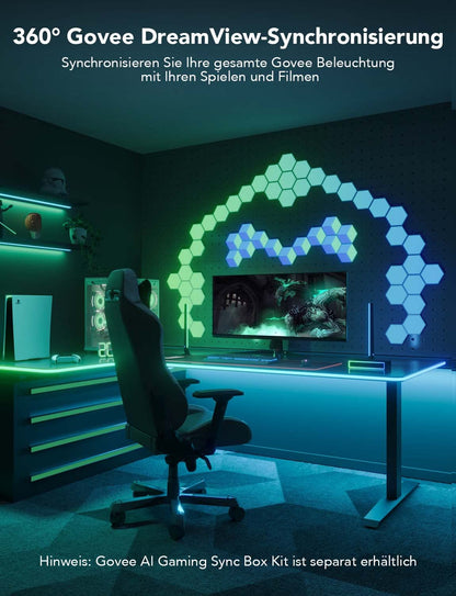Govee RGBIC Neon Gaming LED Streifen Schreibtisch - 5M