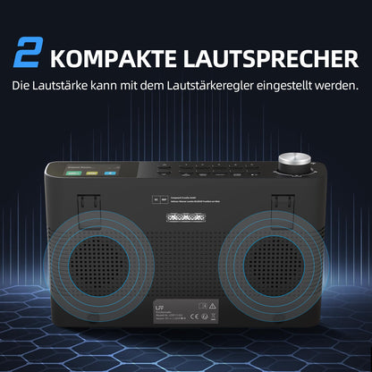 LFF Küchenradio DAB+ Tragbar - Bluetooth & Farbdisplay