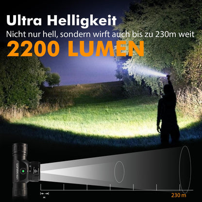 Sofirn HS21 LED-Stirnlampe, wiederaufladbar, 2200 Lumen mit Rotlicht