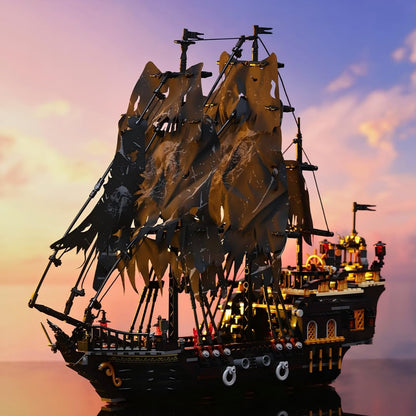 JMBricklayer Piratenschiff Klemmbausteine 40002 mit LED, 1713 Teile