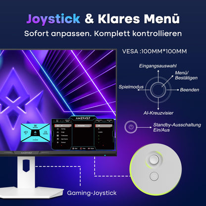 Amzfast AMZG27F6Q 27 Zoll Gaming Monitor QHD 200Hz Fast IPS