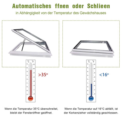 Gimisgu Gewächshaus Fensteröffner automatisch, 14 kg, 2er-Set
