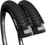 Fincci Cupar Fahrradreifen 26 x 2,125 Zoll faltbar für MTB, 2er-Pack mit 3-mm-Stollenprofil