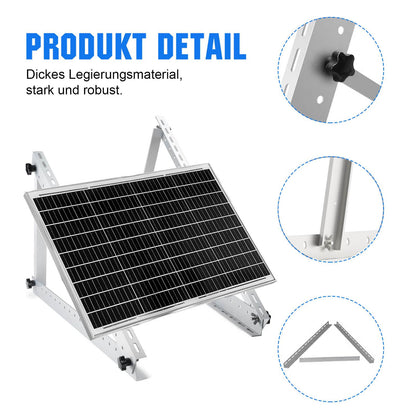 Rhein Beleuchtung Solarmodul-Halterung Flachdach 114 cm, 2 Sets