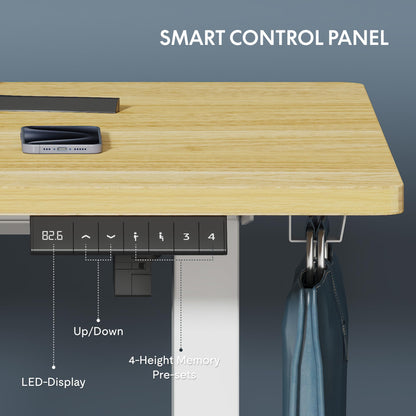 FlexiSpot Basic Höhenverstellbarer Schreibtisch – 120x60cm Ahorn