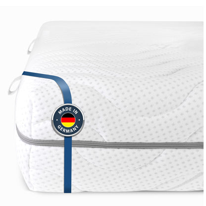 BMM 7 Zonen Kaltschaum Matratze H3 - 120x200 cm. Rechteckige 7-Zonen Kaltschaummatratze, Härtegrad H3. Stützt den Körper punktelastisch für gesunden Schlaf.