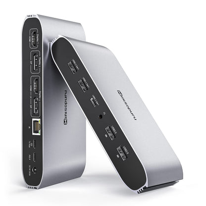 Minisopuru USB C Docking Station 13-in-1 für 3 Monitore – DisplayLink
