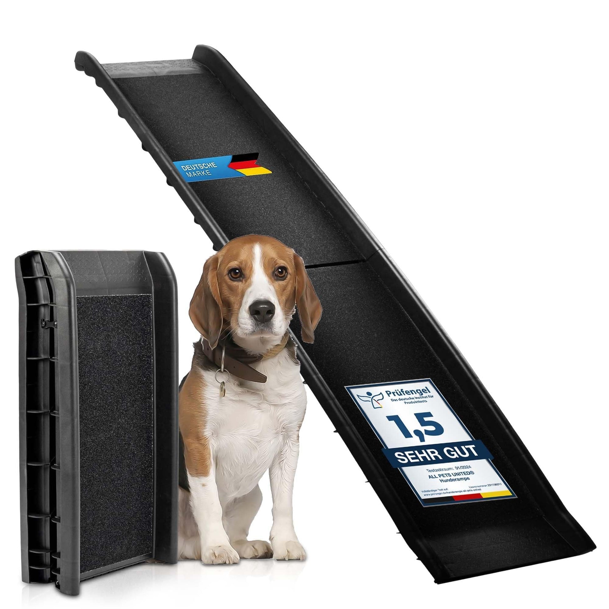 all Pets United Hunderampe klappbar Einstiegshilfe für Kofferraum, Kunststoff, Anti-Rutsch-Beschichtung