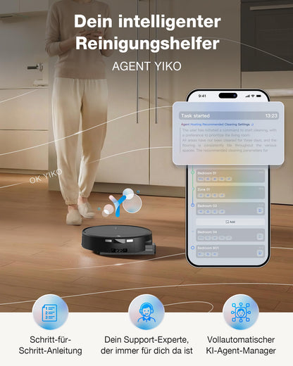 ECOVACS DEEBOT T90 PRO Omni Saugroboter mit Wischfunktion, Schwarz