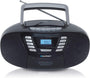 Blaupunkt B 120 BK Tragbarer CD/Kassettenrekorder Bluetooth – Schwarz. Spielt mobil CDs, Kassetten, Bluetooth-Audio.
