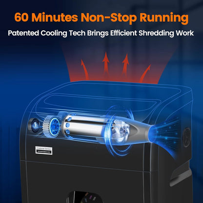 VidaTeco Mikro-Cut 18 Blatt P4 Aktenvernichter - Schwarz