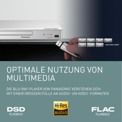 Panasonic DMP-BD84EG-S Smart Network Blu-ray/DVD-Player – Silber
