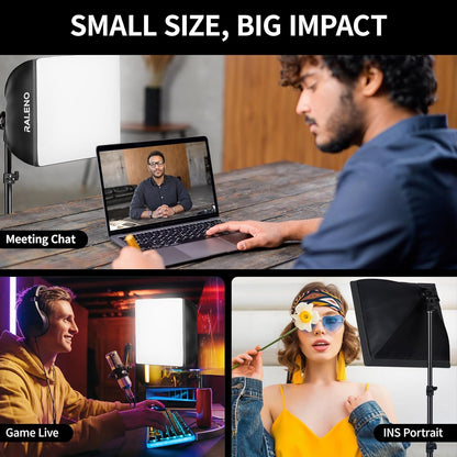 RALENO Softbox Fotostudio Set - 40x40cm LED 50W Stativ