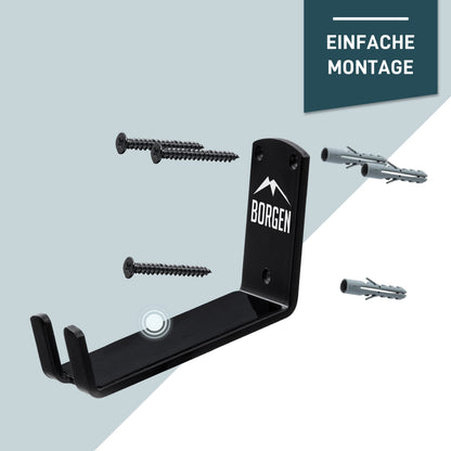 Borgen Fahrrad-Wandhalterung Pedalhalterung, belastbar bis 32 kg