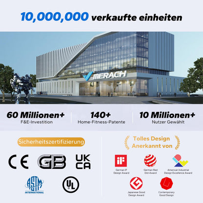 MERACH Rudergerät Selbstversorgend – App & Auto-Widerstand