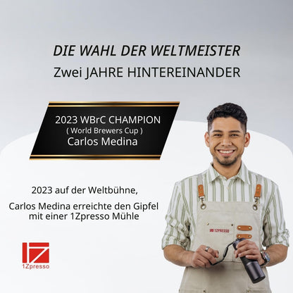 1Zpresso J-Ultra Manuelle Kaffeemühle, Eisen Grau, konisches Mahlwerk