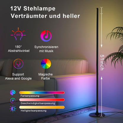 Lanmonlily LED Stehlampe RGBICW Smart Home Dimmbar - 2er Set