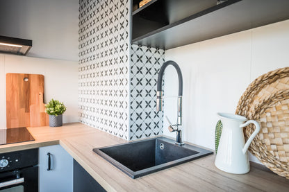 Manestein Granit Einbau-Spüle Einzelbecken 48x39 cm - Graphit