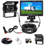 ANDUBEST Rückfahrkamera Set mit 7 Zoll Monitor, AHD 1080P, IP68 mit wasserdichter Nachtsichtkamera und 15 m Kabel