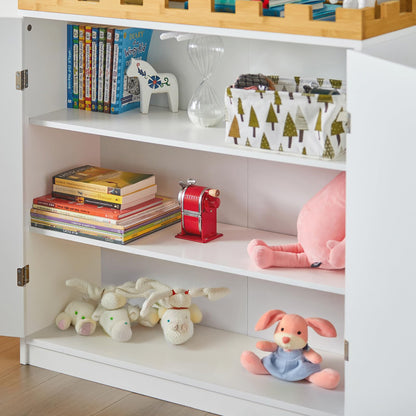 SoBuy KMB44-W Kinder Spielzeugregal & Kommode – Schlossdesign