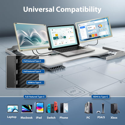 Teamgee Laptop Bildschirm Extender - 15.6" Triple FHD
