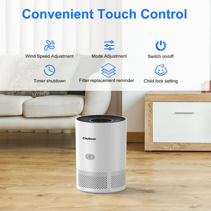 Chuboor Luftreiniger Allergiker – HEPA Filter CADR 185m³/h