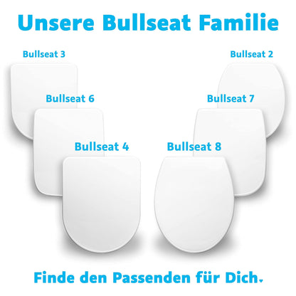 Bullseat® Toilettendeckel D-Form Duroplast Weiss Absenkautomatik