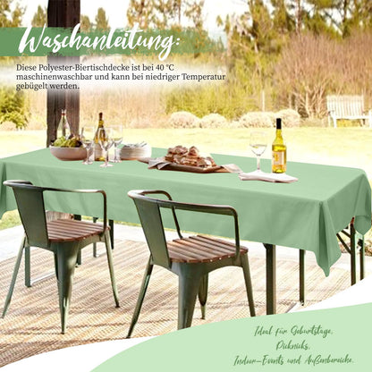 Biertischhussen Salbeigrün 8er-Set Universal für 50/70cm Biertische