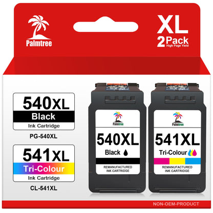 Palmtree 540XL 541XL Tintenpatronen Multipack kompatibel für Canon, Schwarz- und Farbpatrone