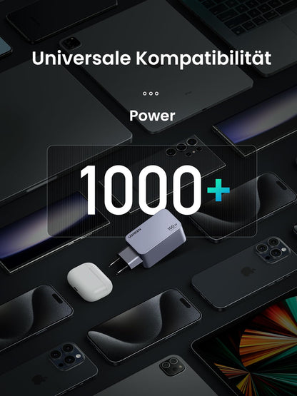 UGREEN Nexode Pro 100W GaN Mini USB C Schnellladegerät 3-Port