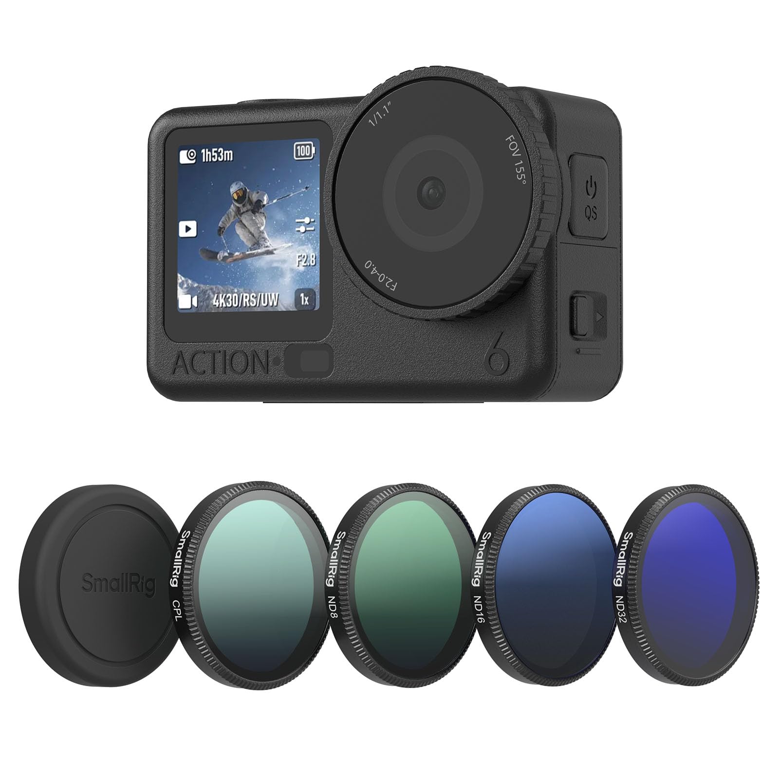 SMALLRIG ND-Filter-Set für DJI Osmo Action 6, CPL/ND8/ND16/ND32, 5895
