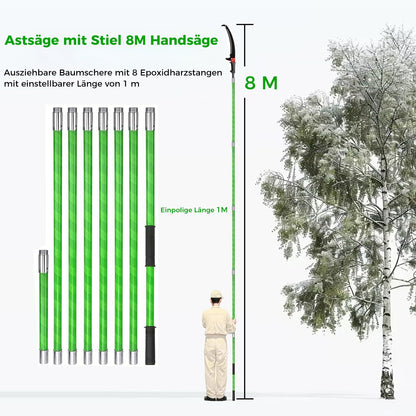ProCut Handsäge Teleskop-Astsäge 8m - Hochentaster Pro