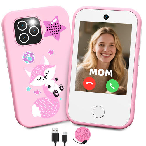 CHAKEYAKE Kinderhandy 4G, Smartphone ohne Vertrag, Dual-Kamera mit 2,8-Zoll-HD-Touchscreen