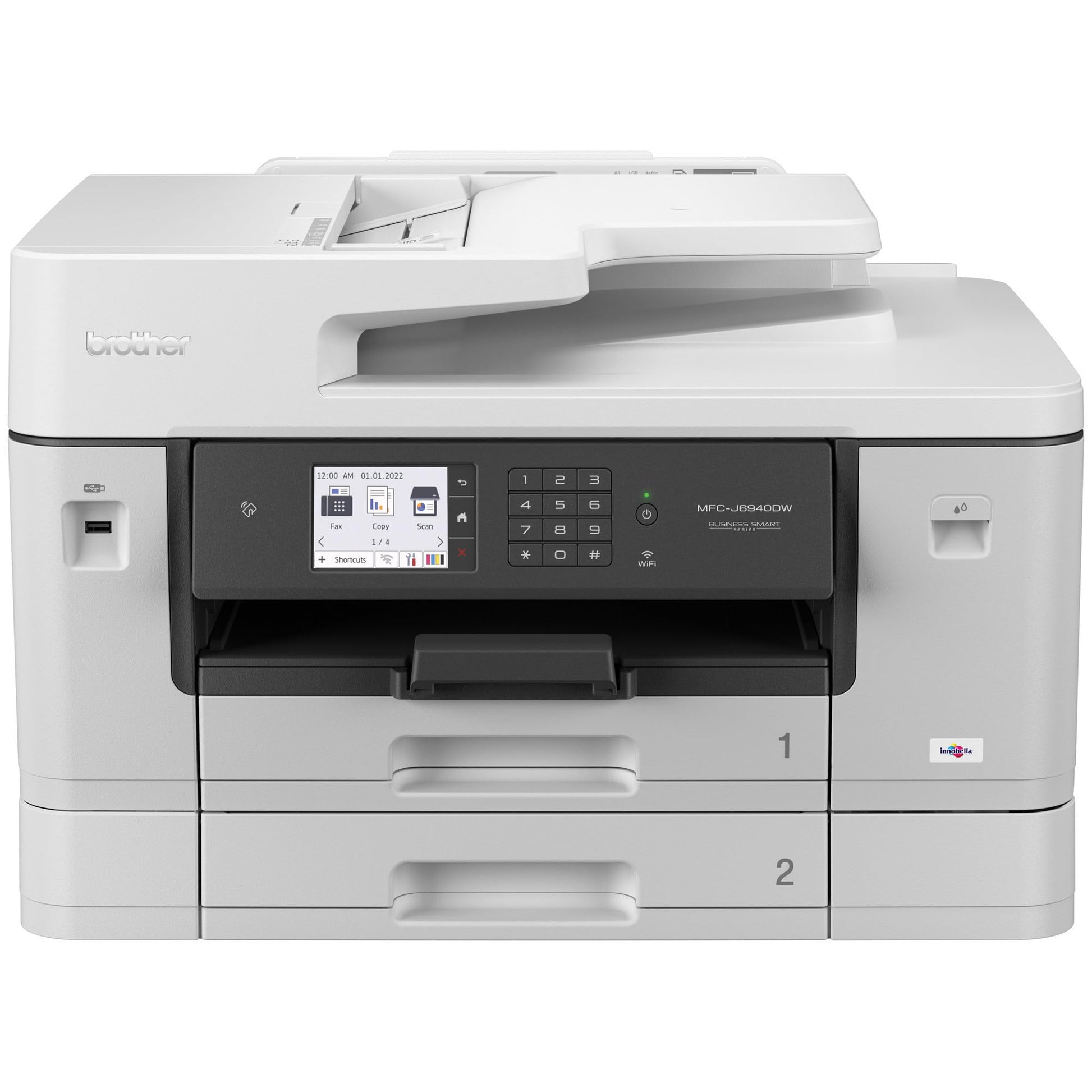 Brother MFC-J6940DW A3 4-in-1 Farbtintenstrahl-MFP - Weiss, rechteckiger, weisser A3-Tintenstrahl-MFP für A3-Farb-Dokumente.