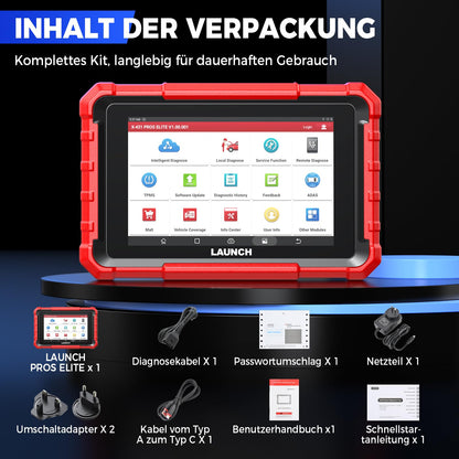 LAUNCH X431 PROS Elite OBD2 Diagnosegerät mit ECU-Codierung