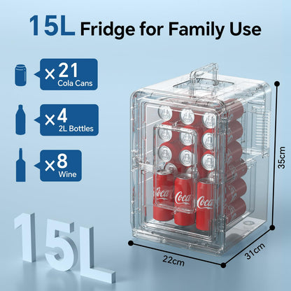 Aikku Mini Kühlschrank 2in1 15L – Kühlen & Wärmen Schwarz