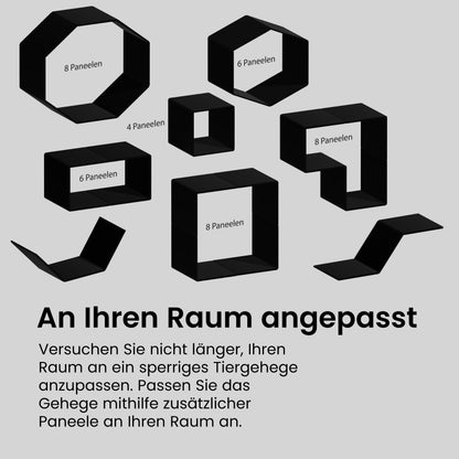 Iris Ohyama Welpenauslauf CI-604E WD – 4 Panele, H60cm Grau Indoor/Outdoor