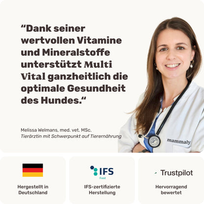 mammaly Multi Vital Multivitamin Snacks für Hunde, 120 Stück, 350 g