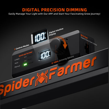 Spider Farmer G3000 LED Pflanzenlampe 300W Vollspektrum dimmbar