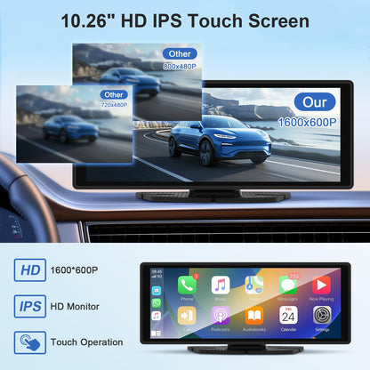 DriveView 10,26 Zoll Wireless Carplay/AA Display + 4K Dashcam