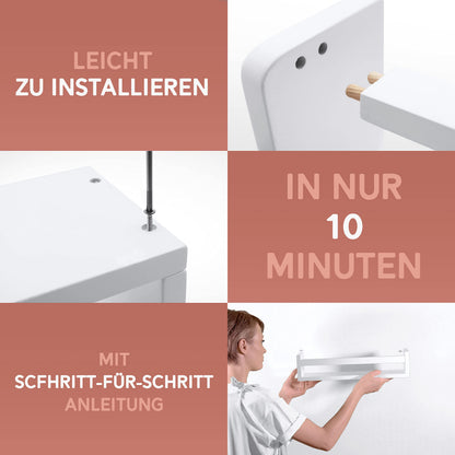 NATURE SUPPLIES Bücherregal Kinder 3er-Set, Wandregal, weiss