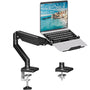 MOUNTUP EU3717 Monitorhalterung mit Laptopablage 2-in-1, bis 10 kg, mit Gasfederarm