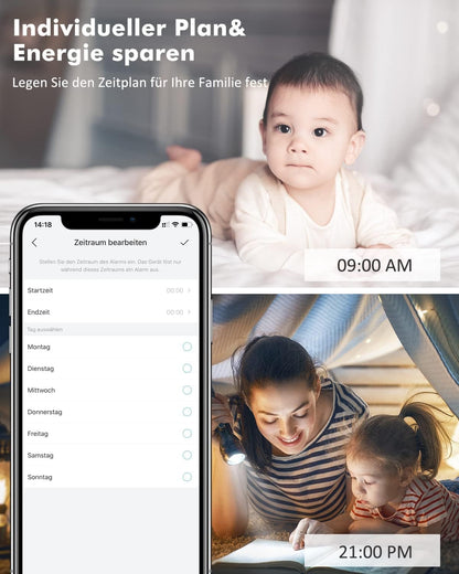 ZUMIMALL Überwachungskamera Aussen/Innen WLAN Kamera – 2er-Set