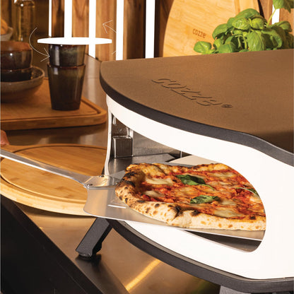 cozze® 17" Pizzaofen Gasofen - rotierender Pizzastein & LED